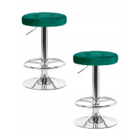 Набор 2 шт Табурет барный DOBRIN BRUNO (зеленый велюр (MJ9-88))
