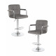 Набор 2 шт Стул барный DOBRIN KRUGER ARM (серый велюр (MJ9-75))