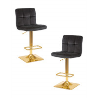 Набор 2 шт Стул барный DOBRIN GOLDIE (черный велюр (MJ9-101))
