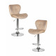 Набор 2 шт Стул барный DOBRIN BARNY (бежевый велюр (MJ9-10)) - купить в Екатеринбурге, в наличии