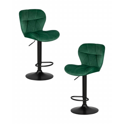 Набор 2 шт Стул барный DOBRIN BARNY BLACK (зеленый велюр (MJ9-88)) - купить в Екатеринбурге, в наличии