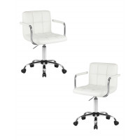 Набор 2 шт Офисное кресло для персонала DOBRIN TERRY (белый)