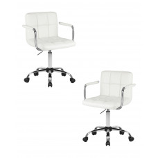 Набор 2 шт Офисное кресло для персонала DOBRIN TERRY (белый)
