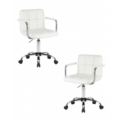 Набор 2 шт Офисное кресло для персонала DOBRIN TERRY (белый) - купить в Екатеринбурге, в наличии
