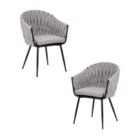 Набор 2 шт Стул обеденный DOBRIN MATILDA (серая ткань (LAR 275-17))