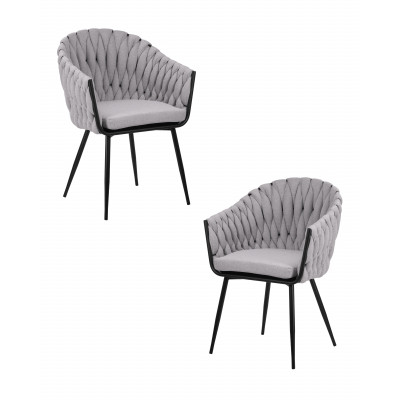 Набор 2 шт Стул обеденный DOBRIN MATILDA (серая ткань (LAR 275-17)) - купить в Екатеринбурге, в наличии