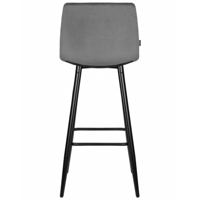 Набор 2 шт Стул барный DOBRIN NICOLE (черные матовые ножки, темно-серый велюр (108-91)) - купить в Екатеринбурге, в наличии