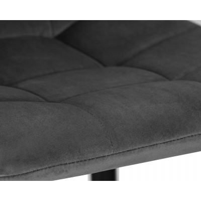 Набор 2 шт Стул барный DOBRIN NICOLE (черные матовые ножки, темно-серый велюр (108-91)) - купить в Екатеринбурге, в наличии