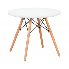 Стол журнальный DOBRIN SHELLEY (ножки светлый бук, цвет белый)