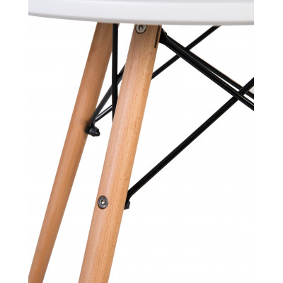 Стол журнальный DOBRIN SHELLEY (ножки светлый бук, цвет белый)