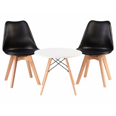 Стол журнальный DOBRIN SHELLEY (ножки светлый бук, цвет белый)