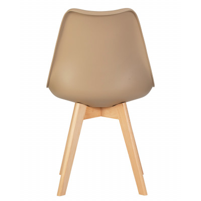 Набор 4 шт Стул обеденный DOBRIN JERRY SOFT (ножки светлый бук, цвет сиденья бежевый (GR-03))