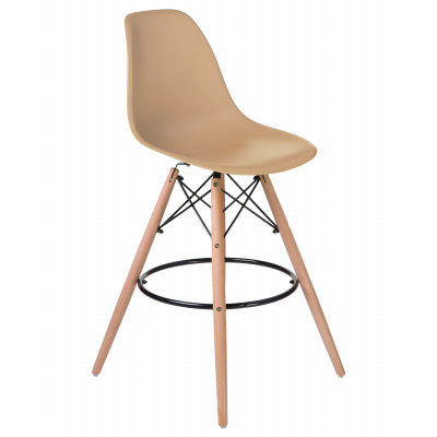 Набор 2 шт Стул барный DOBRIN DSW BAR (ножки светлый бук, цвет сиденья бежевый (GR-03)) - купить в Екатеринбурге, в наличии