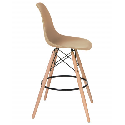 Набор 2 шт Стул барный DOBRIN DSW BAR (ножки светлый бук, цвет сиденья бежевый (GR-03)) - купить в Екатеринбурге, в наличии