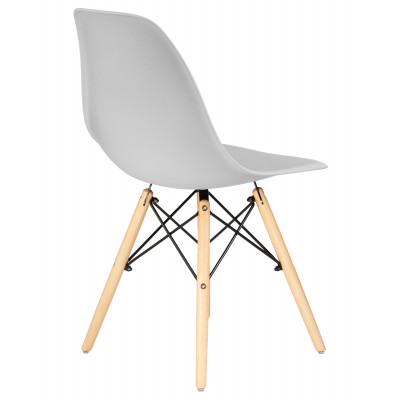 Стул обеденный DOBRIN DSW (ножки светлый бук, цвет светло-серый (GR-01)) - купить в Екатеринбурге, в наличии