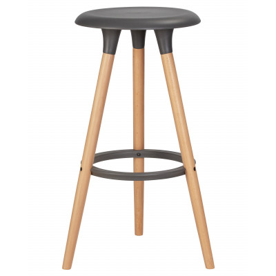 Набор 4 шт Табурет барный DOBRIN ROYCE (ножки светлый бук, цвет темно-серый (GR-04)) - купить в Екатеринбурге, в наличии