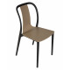 Стул обеденный DOBRIN ADAM (черный/бежевый)