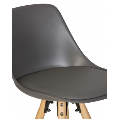 Набор 2 шт Стул полубарный DOBRIN RONNI (ножки светлый бук, тёмно-серый (GR-04)) - купить в Екатеринбурге, в наличии