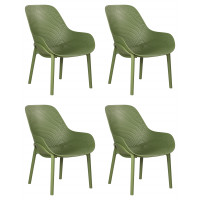 Набор 4 шт Кресло DOBRIN LONZO (зеленый хаки (G-17) c УФ-защитой)