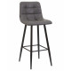 Стул барный DOBRIN NICOLE (черные матовые ножки, серая антрацитовая винтажная экокожа (RU-08)) - купить в Екатеринбурге, в наличии