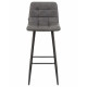 Стул барный DOBRIN NICOLE (черные матовые ножки, серая антрацитовая винтажная экокожа (RU-08)) - купить в Екатеринбурге, в наличии