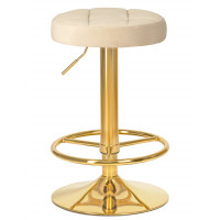 Табурет барный DOBRIN BRUNO GOLD (бежевый велюр (MJ9-10))
