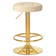Табурет барный DOBRIN BRUNO GOLD (бежевый велюр (MJ9-10))
