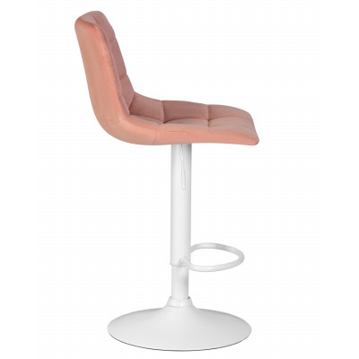 Стул барный DOBRIN TAILOR WHITE (пудрово-розовый велюр (MJ9-32)) - купить в Екатеринбурге, в наличии