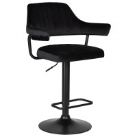 Стул барный DOBRIN CHARLY BLACK (черный велюр (MJ9-101))