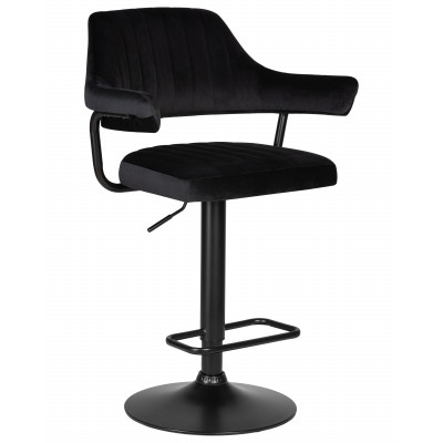 Стул барный DOBRIN CHARLY BLACK (черный велюр (MJ9-101))
