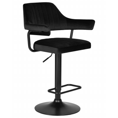 Стул барный DOBRIN CHARLY BLACK (черный велюр (MJ9-101))