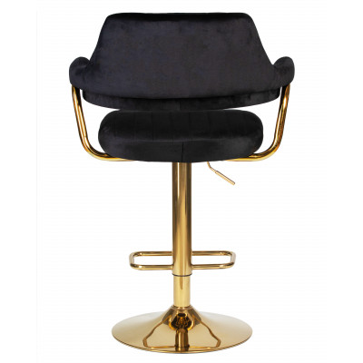 Стул барный DOBRIN CHARLY GOLD (черный велюр (MJ9-101)) - купить в Екатеринбурге, в наличии
