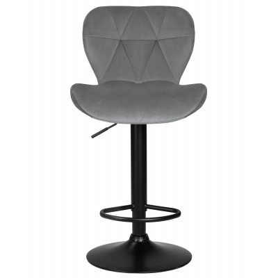 Набор 2 шт Стул барный DOBRIN BARNY BLACK (серый велюр (MJ9-75)) - купить в Екатеринбурге, в наличии
