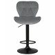 Набор 2 шт Стул барный DOBRIN BARNY BLACK (серый велюр (MJ9-75)) - купить в Екатеринбурге, в наличии