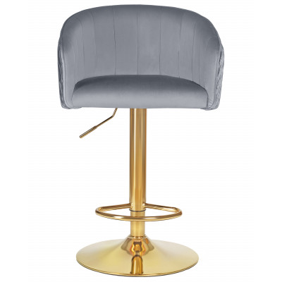 Стул барный DOBRIN DARCY GOLD (серый велюр (1922-19)) - купить в Екатеринбурге, в наличии