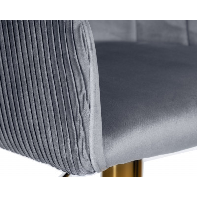 Стул барный DOBRIN DARCY GOLD (серый велюр (1922-19)) - купить в Екатеринбурге, в наличии