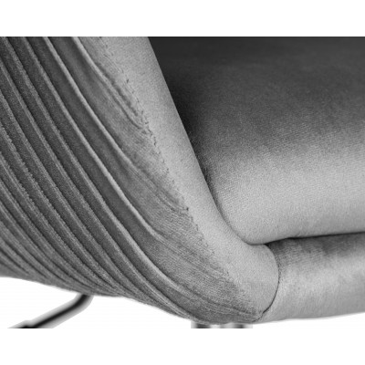 Кресло дизайнерское DOBRIN EDISON (серый велюр (1922-19)) - купить в Екатеринбурге, в наличии