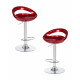 Набор 2 шт Стул барный DOBRIN DISCO (бордовый металлик)