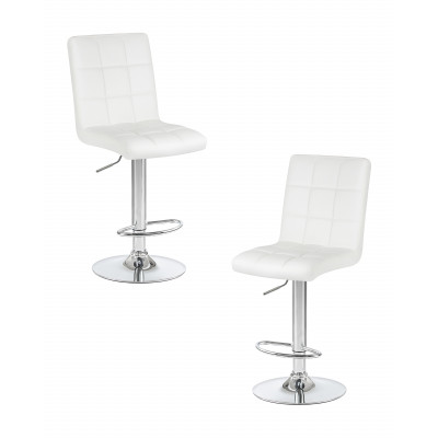 Набор 2 шт Стул барный DOBRIN KRUGER (белый) - купить в Екатеринбурге, в наличии