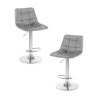 Набор 2 шт Стул барный DOBRIN TAILOR (серый велюр (MJ9-75))