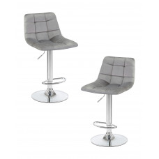 Набор 2 шт Стул барный DOBRIN TAILOR (серый велюр (MJ9-75))