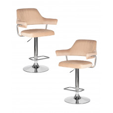 Набор 2 шт Стул барный DOBRIN CHARLY (бежевый велюр (MJ9-10))
