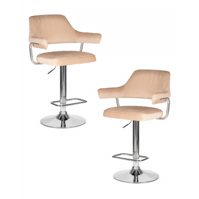 Набор 2 шт Стул барный DOBRIN CHARLY (бежевый велюр (MJ9-10))