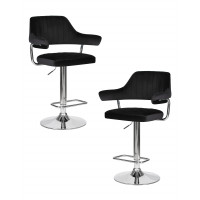 Набор 2 шт Стул барный DOBRIN CHARLY (черный велюр (MJ9-101))