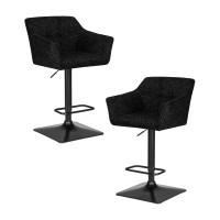 Набор 2 шт Стул барный DOBRIN RALF (черный твид (LEO18))