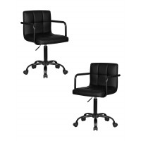 Набор 2 шт Офисное кресло для персонала DOBRIN TERRY BLACK (чёрный)