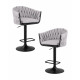 Набор 2 шт Стул барный DOBRIN LEON (серая ткань (LAR 275-17))