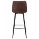 Стул барный DOBRIN NICOLE (черные матовые ножки, коричневая микрофибра (PK-03))