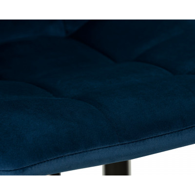Набор 2 шт Стул барный DOBRIN NICOLE (черные матовые ножки, темно-синий велюр (108-95)) - купить в Екатеринбурге, в наличии