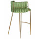 Набор 4 шт Стул барный DOBRIN EMMA GOLD (зеленый велюр (VF-08))